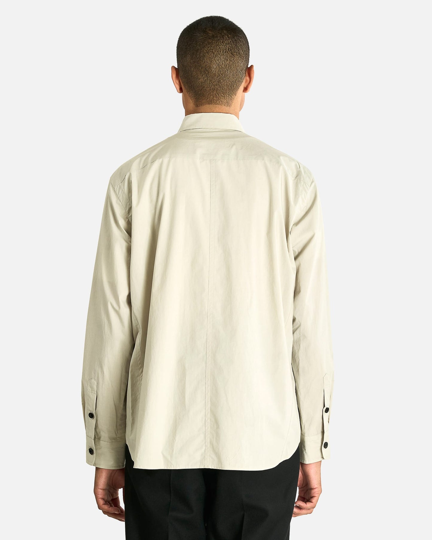 Sacai Men's Shirts Cotton Typewriter Shirt in Ecru