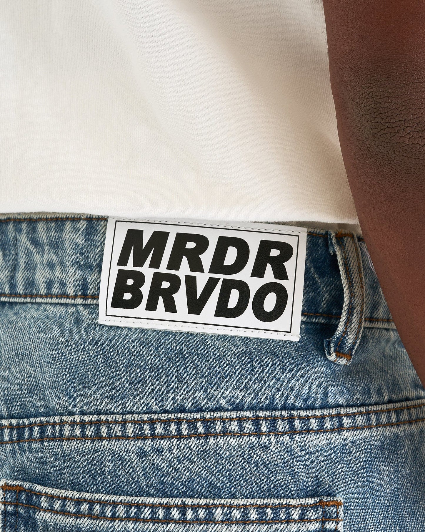 Who Decides War Men's Jeans Cowboy Embroidered Denim in Sky