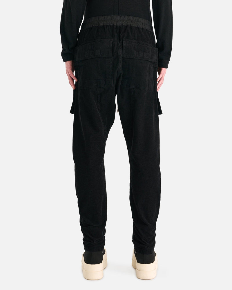 Rick Owens DRKSHDW Men's Pants Creatch Cargo Drawstring in Black