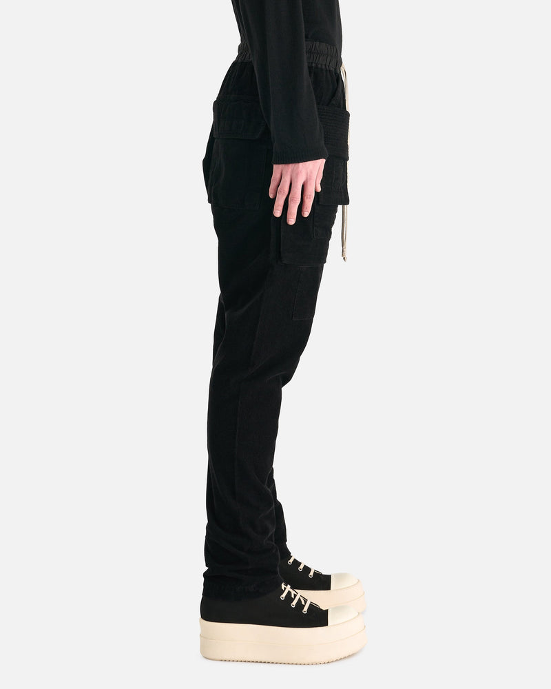 Rick Owens DRKSHDW Men's Pants Creatch Cargo Drawstring in Black