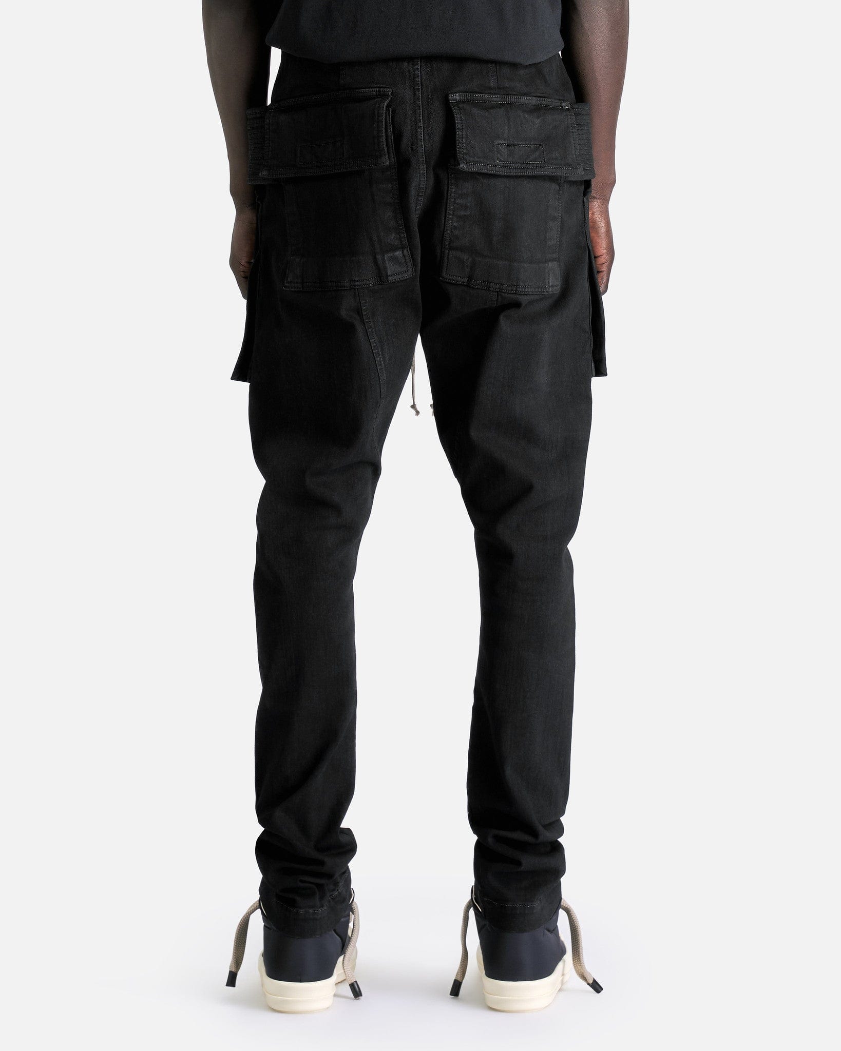 Rick Owens DRKSHDW Men's Pants Creatch Cargo Drawstring in Black