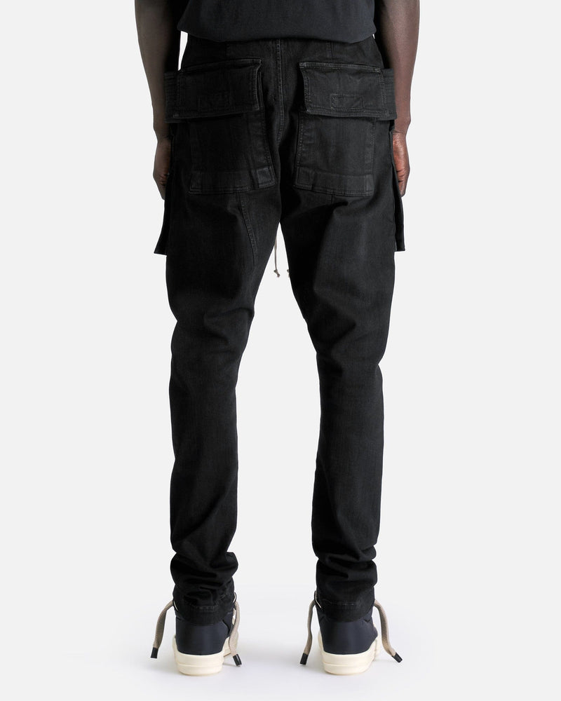 Rick Owens DRKSHDW Men's Pants Creatch Cargo Drawstring in Black
