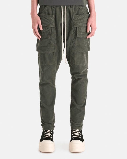 Rick Owens DRKSHDW Men's Pants Creatch Cargo Drawstring in Hustler Blue