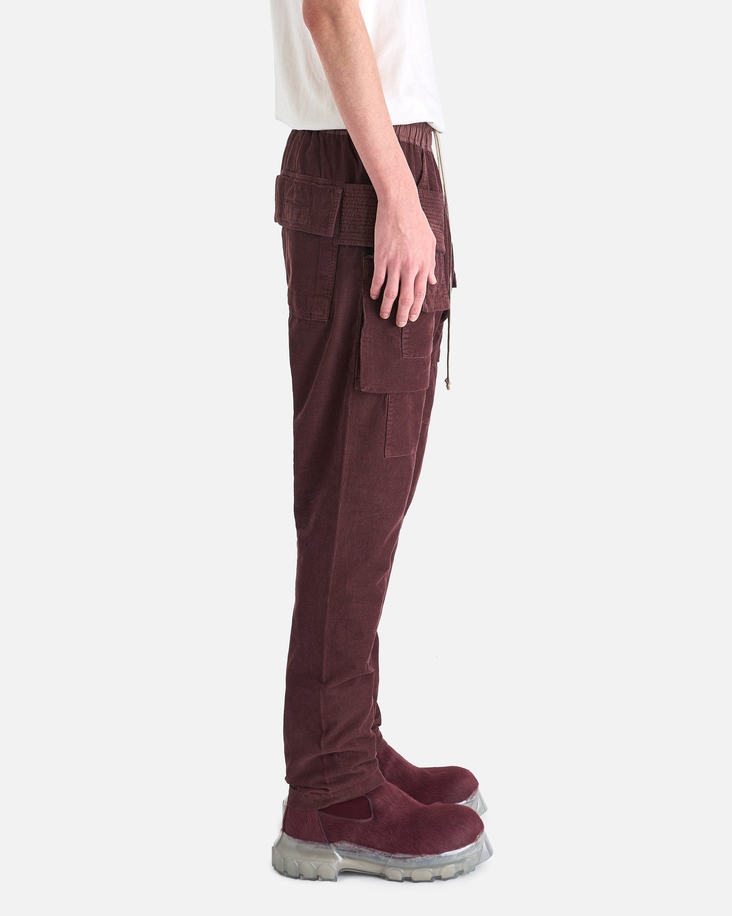 Rick Owens DRKSHDW Men's Pants Creatch Cargo Drawstring in Mauve