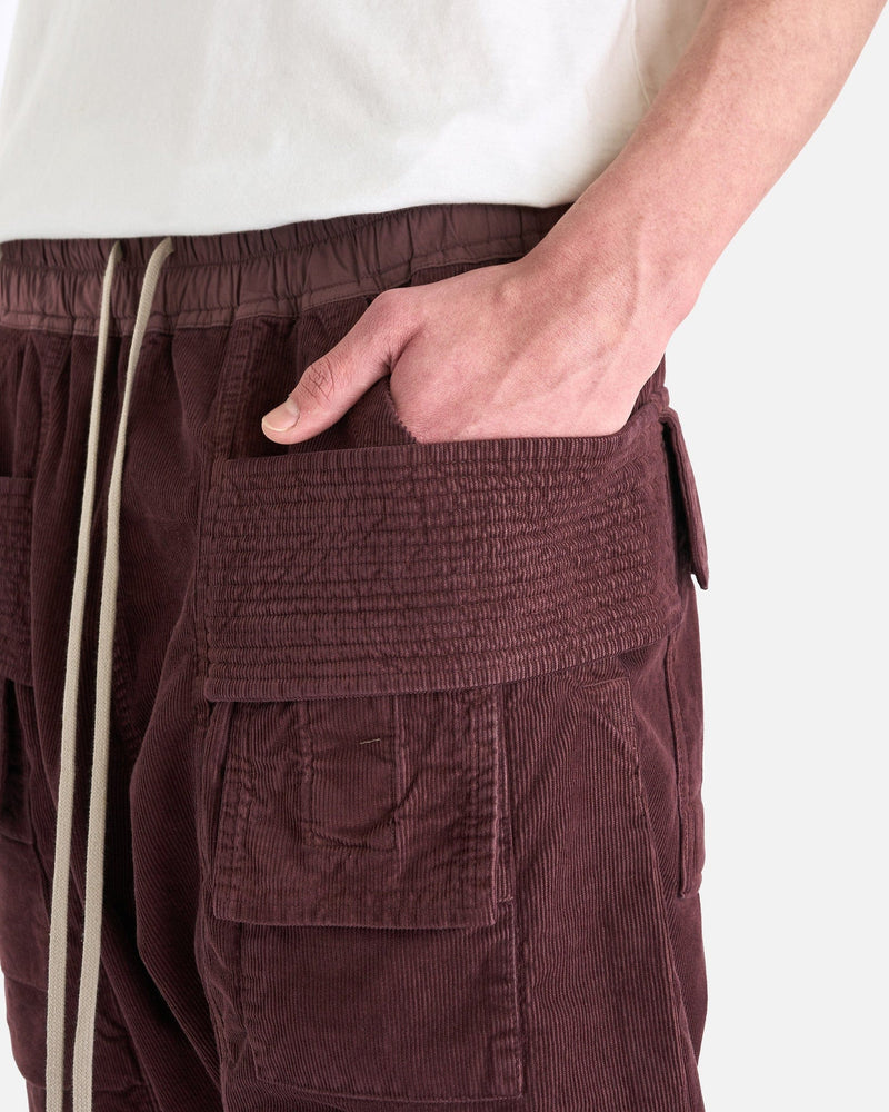 Rick Owens DRKSHDW Men's Pants Creatch Cargo Drawstring in Mauve