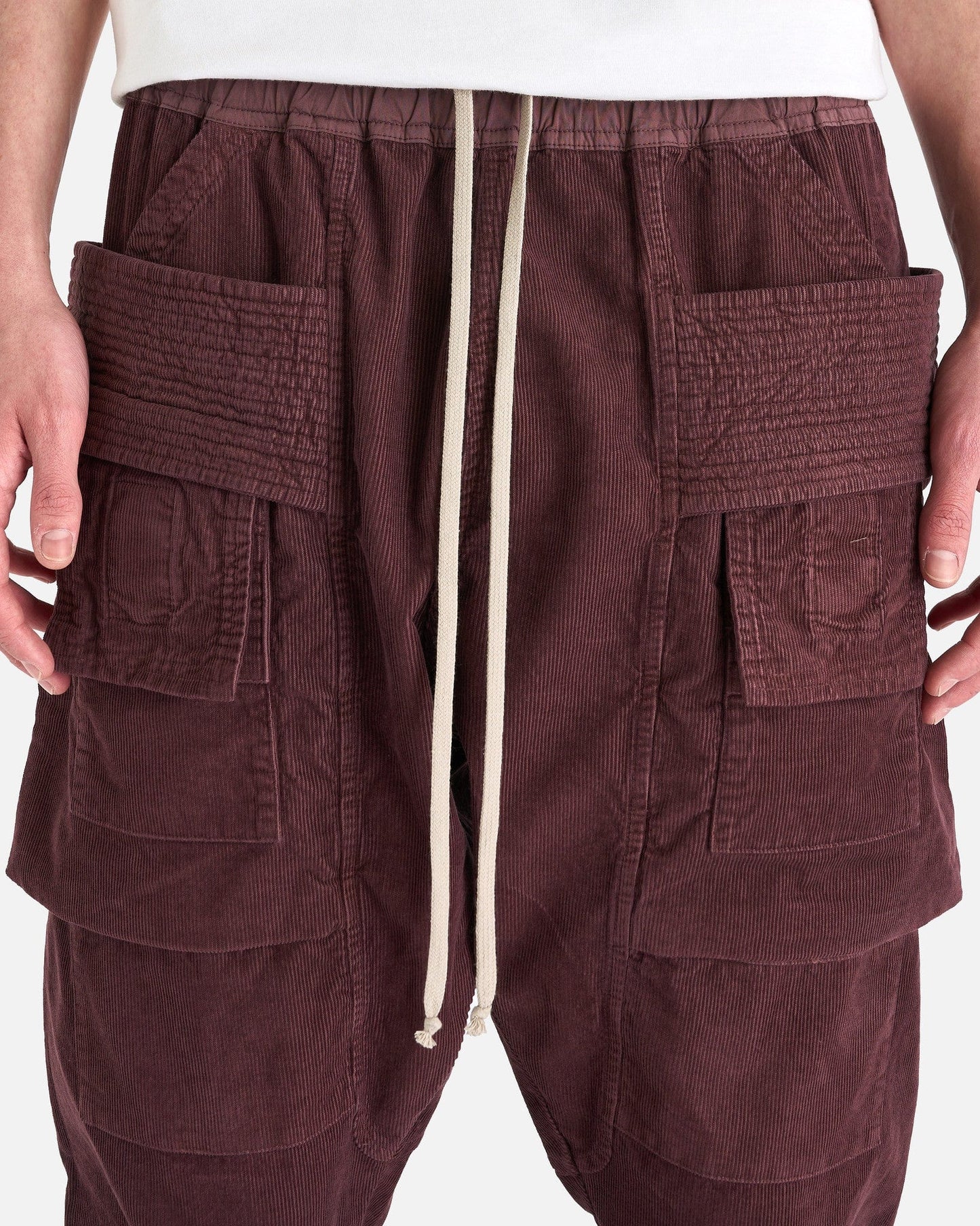 Rick Owens DRKSHDW Men's Pants Creatch Cargo Drawstring in Mauve
