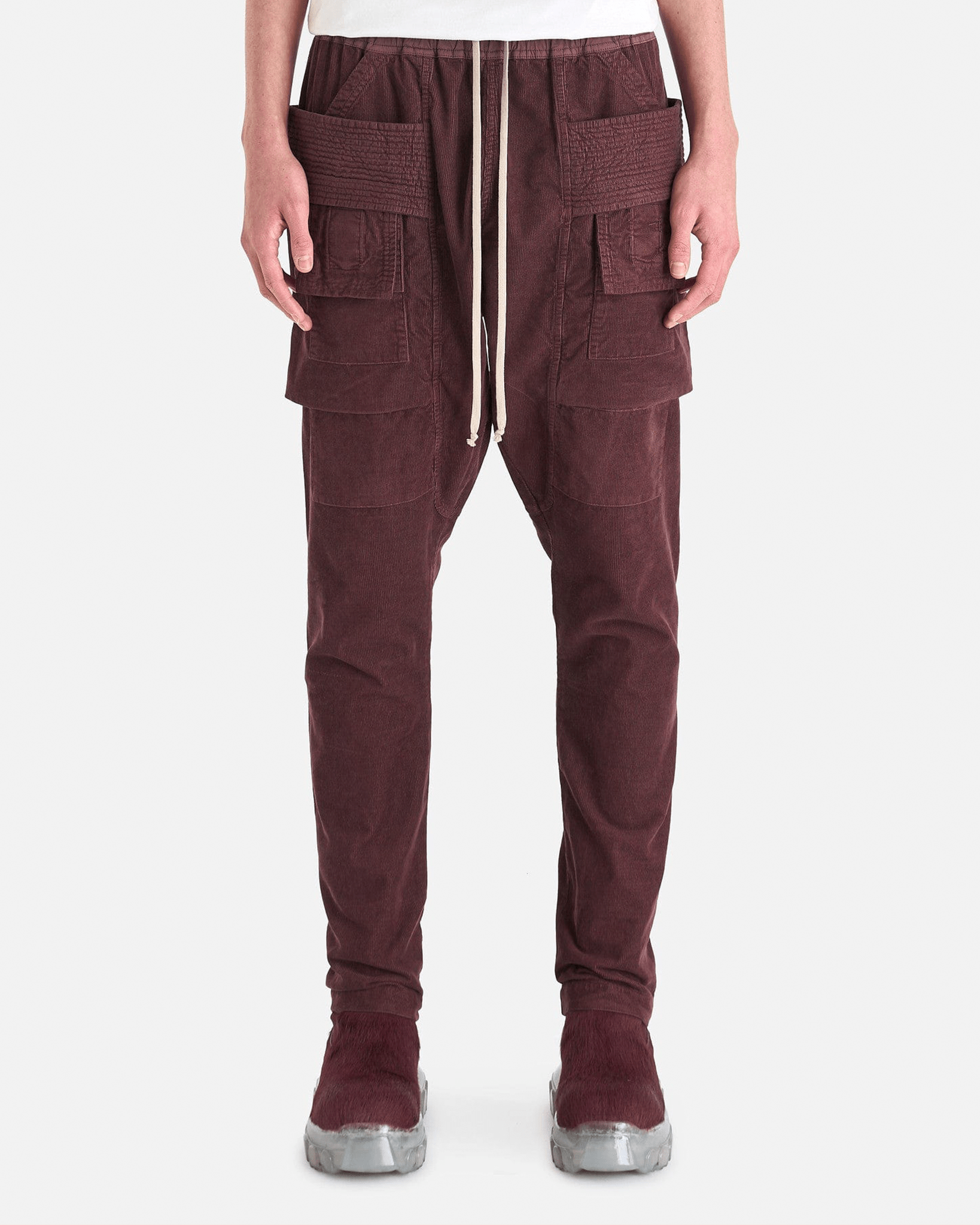 Rick Owens DRKSHDW Men's Pants Creatch Cargo Drawstring in Mauve