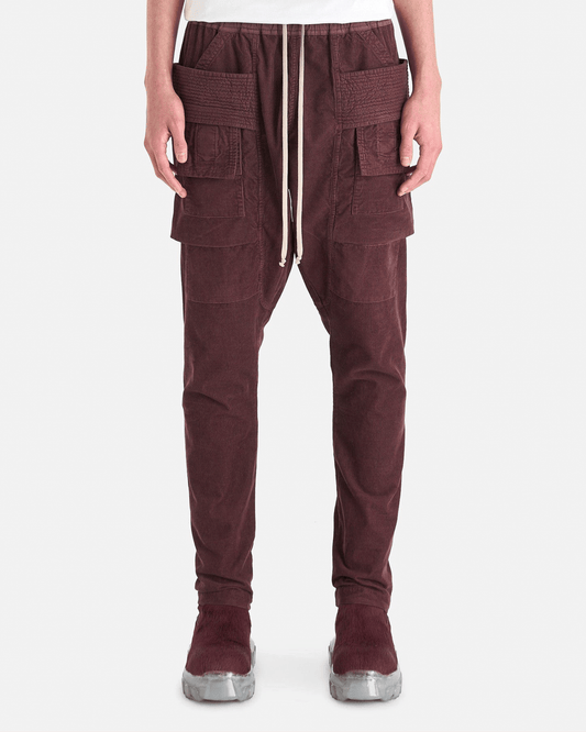 Rick Owens DRKSHDW Men's Pants Creatch Cargo Drawstring in Mauve