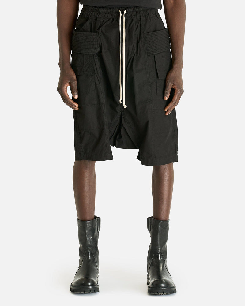 Rick Owens DRKSHDW Men's Pants Creatch Cargo Pods in Black