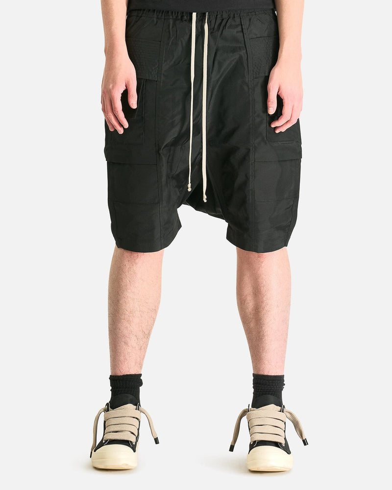 Rick Owens DRKSHDW Men's Shorts Creatch Cargo Pods in Black