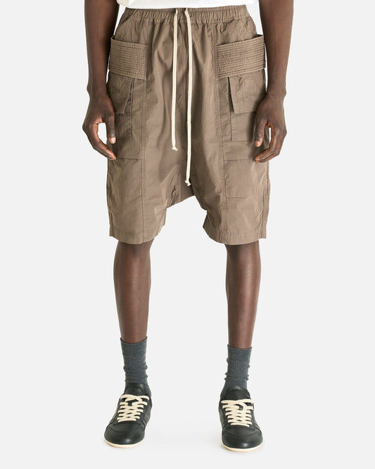 Rick Owens DRKSHDW Men's Pants Creatch Cargo Pods in Dust