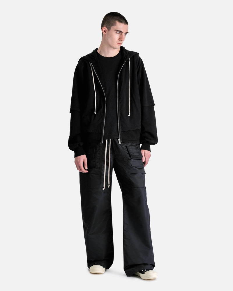 Rick Owens DRKSHDW Men's Pants Creatch Cargo Wide Drawstring in Black