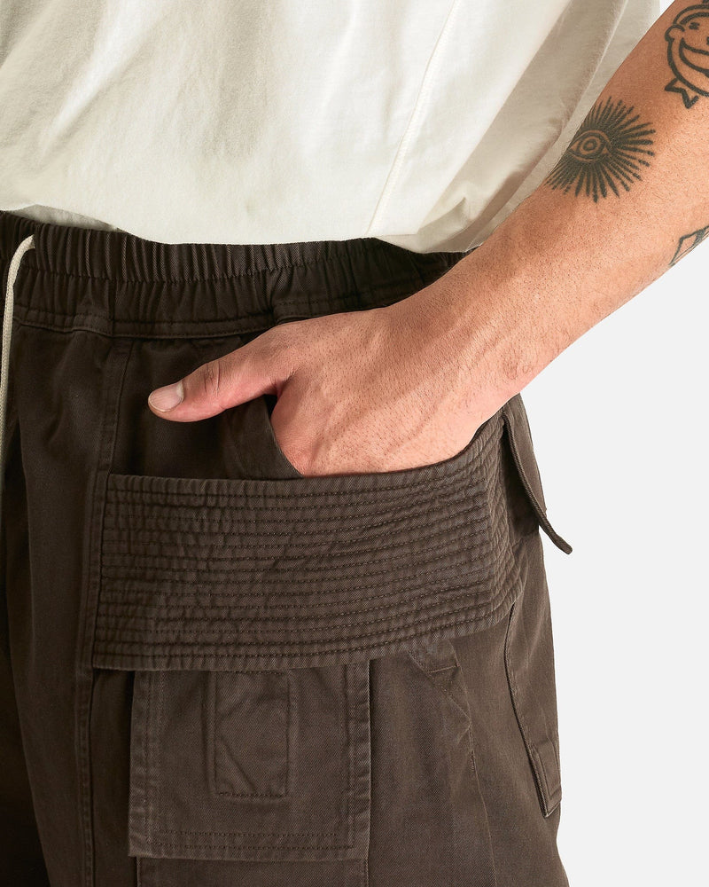 Rick Owens DRKSHDW Men's Jeans Creatch Wide Cargo Drawstring in Dark Dust