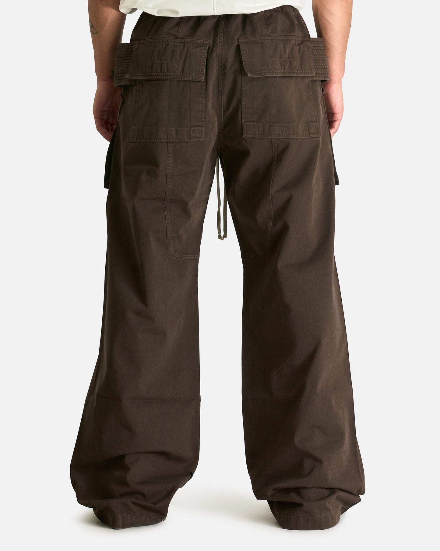 Rick Owens DRKSHDW Men's Jeans Creatch Wide Cargo Drawstring in Dark Dust