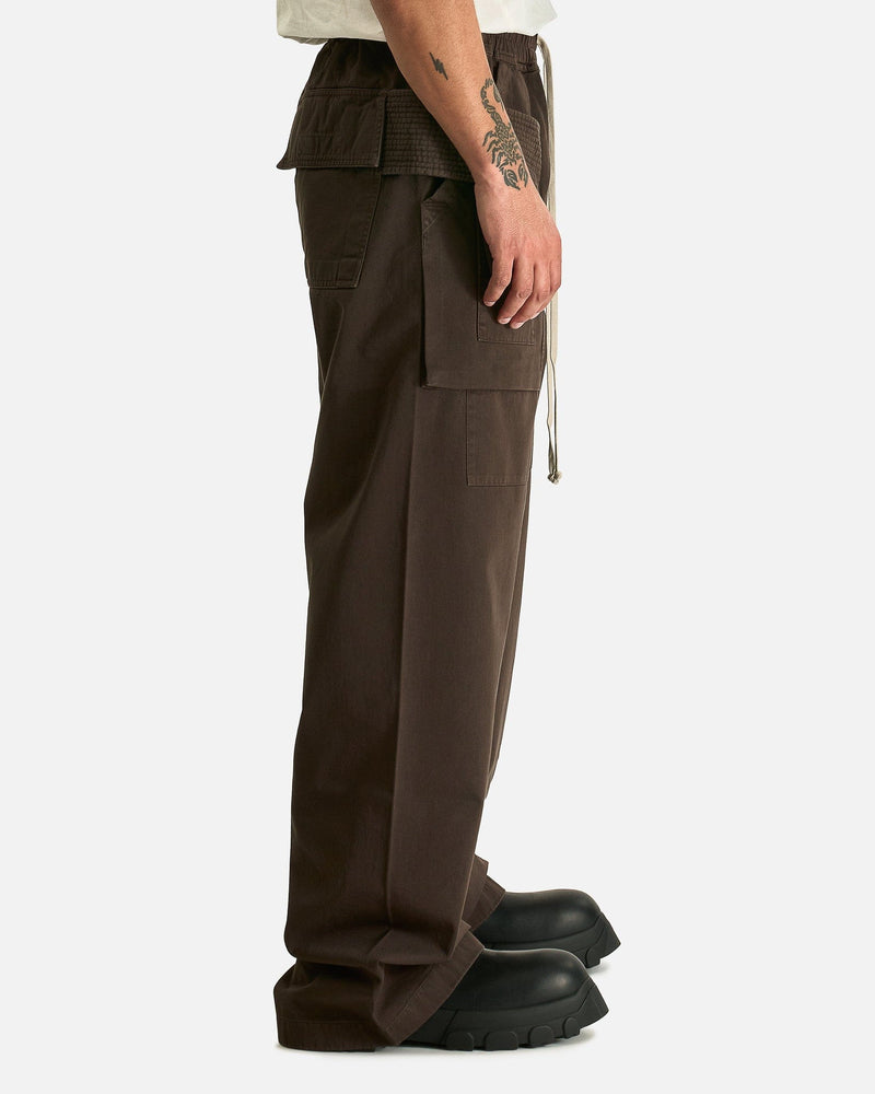 Rick Owens DRKSHDW Men's Jeans Creatch Wide Cargo Drawstring in Dark Dust