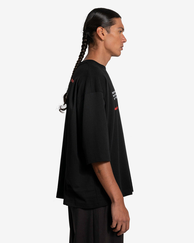 Willy Chavarria Men's T-Shirts Creative Solutions T-Shirt in Solid Black