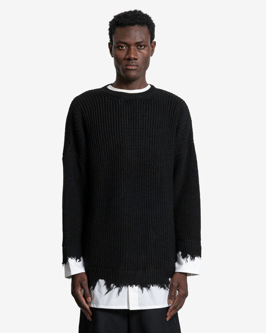 MM6 Maison Margiela Men's Sweater Crewneck in Black