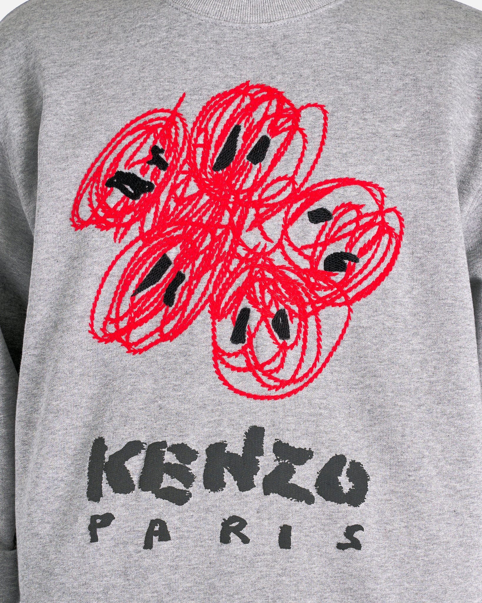 KENZO Men's Pants Crewneck Sweatshirt in Pearl Grey