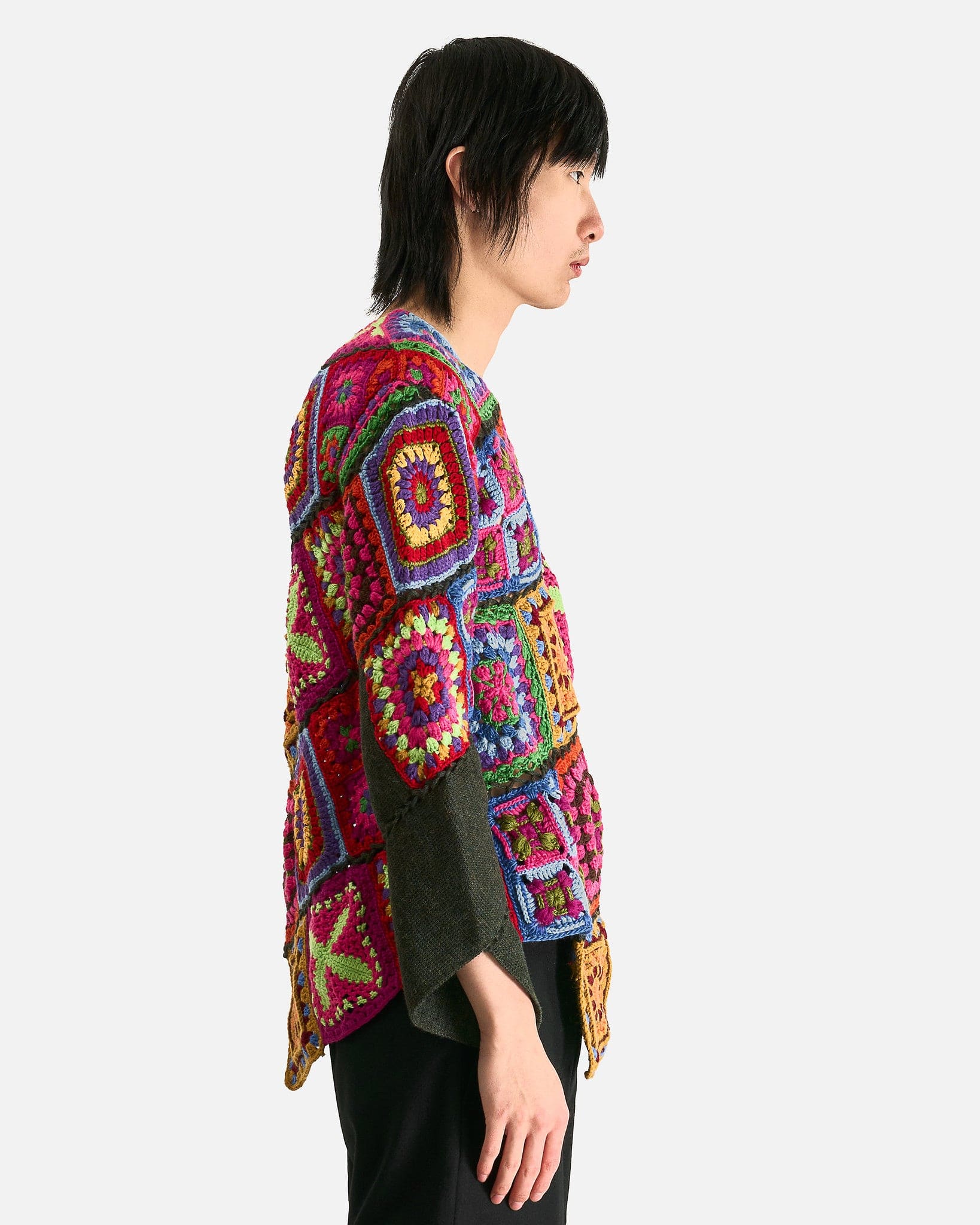 Comme des Garcons HOMME PLUS Men Sweaters Crochet Sweater in Multi