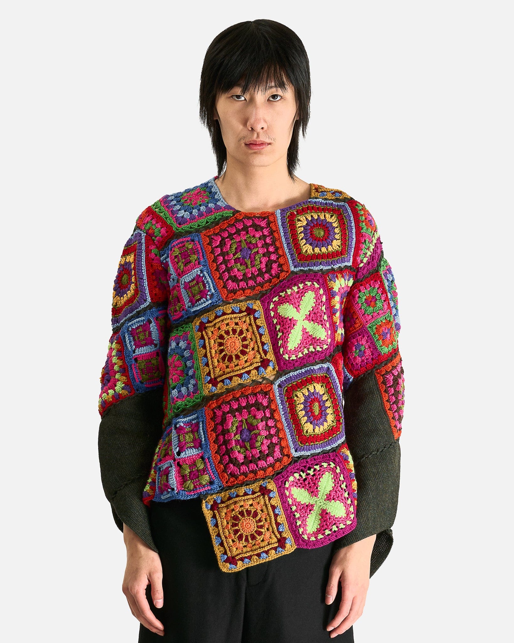 Comme des Garcons HOMME PLUS Men Sweaters Crochet Sweater in Multi