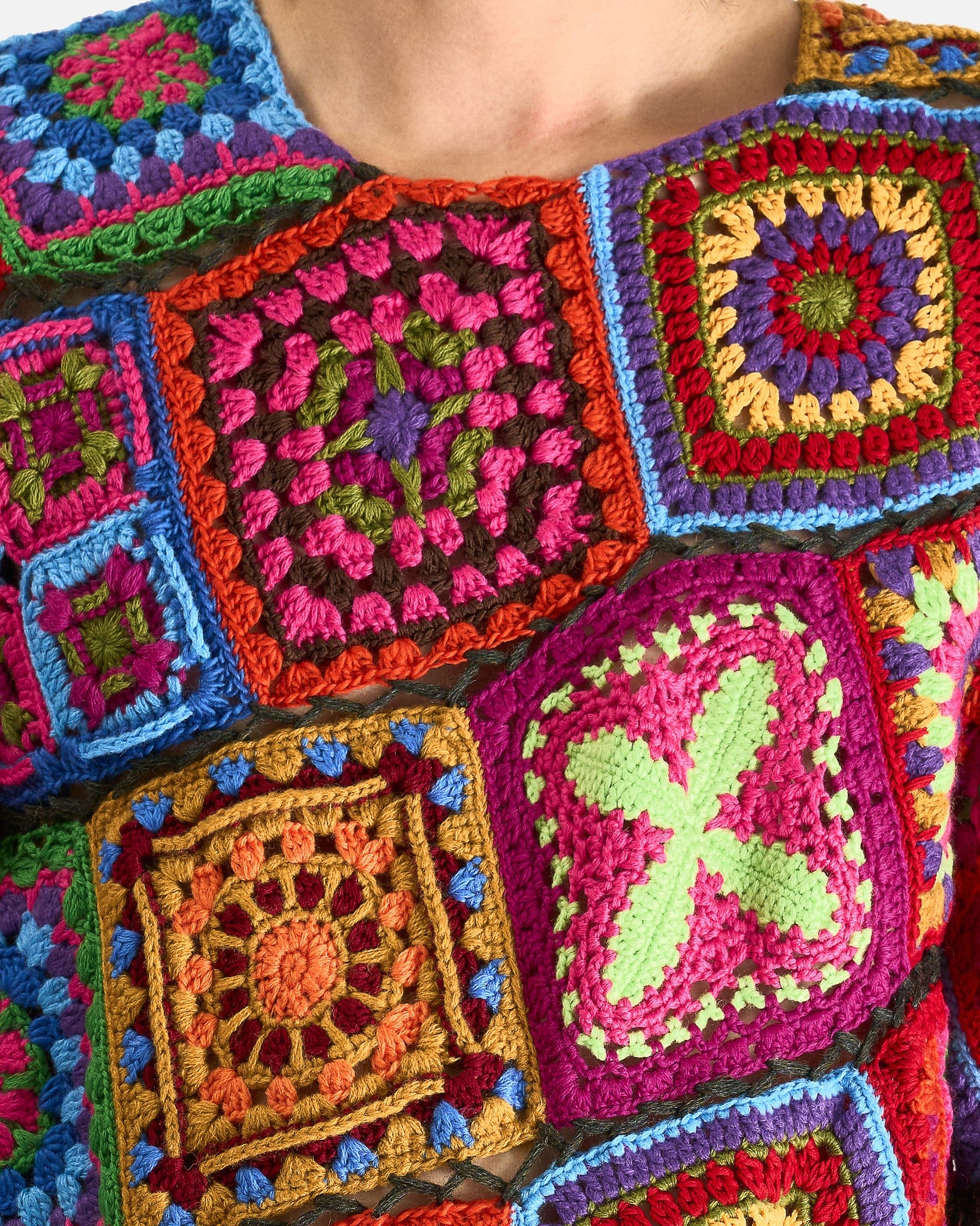 Comme des Garcons HOMME PLUS Men Sweaters Crochet Sweater in Multi