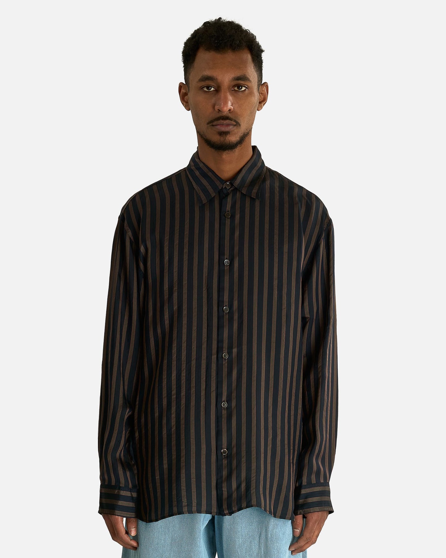 Dries Van Noten Men's Shirts Croom Shirt in Navy
