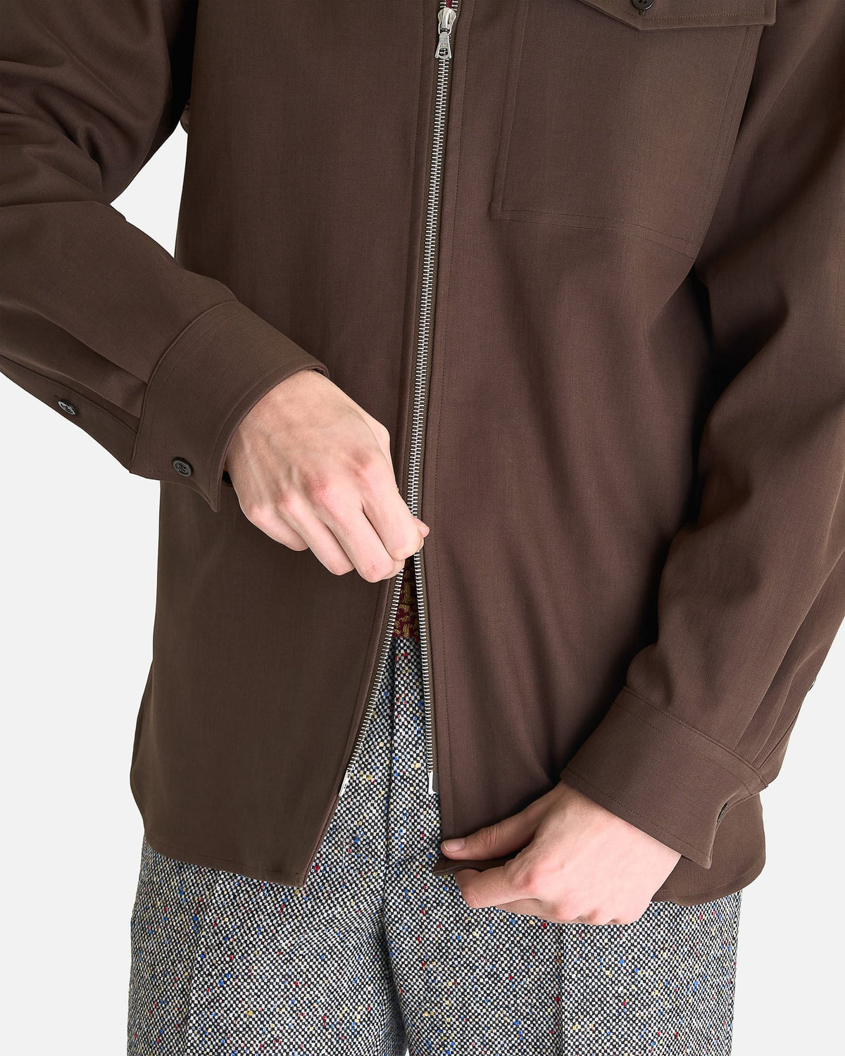 Dries Van Noten Men's Shirts Croomson Bis Shirt in Mud