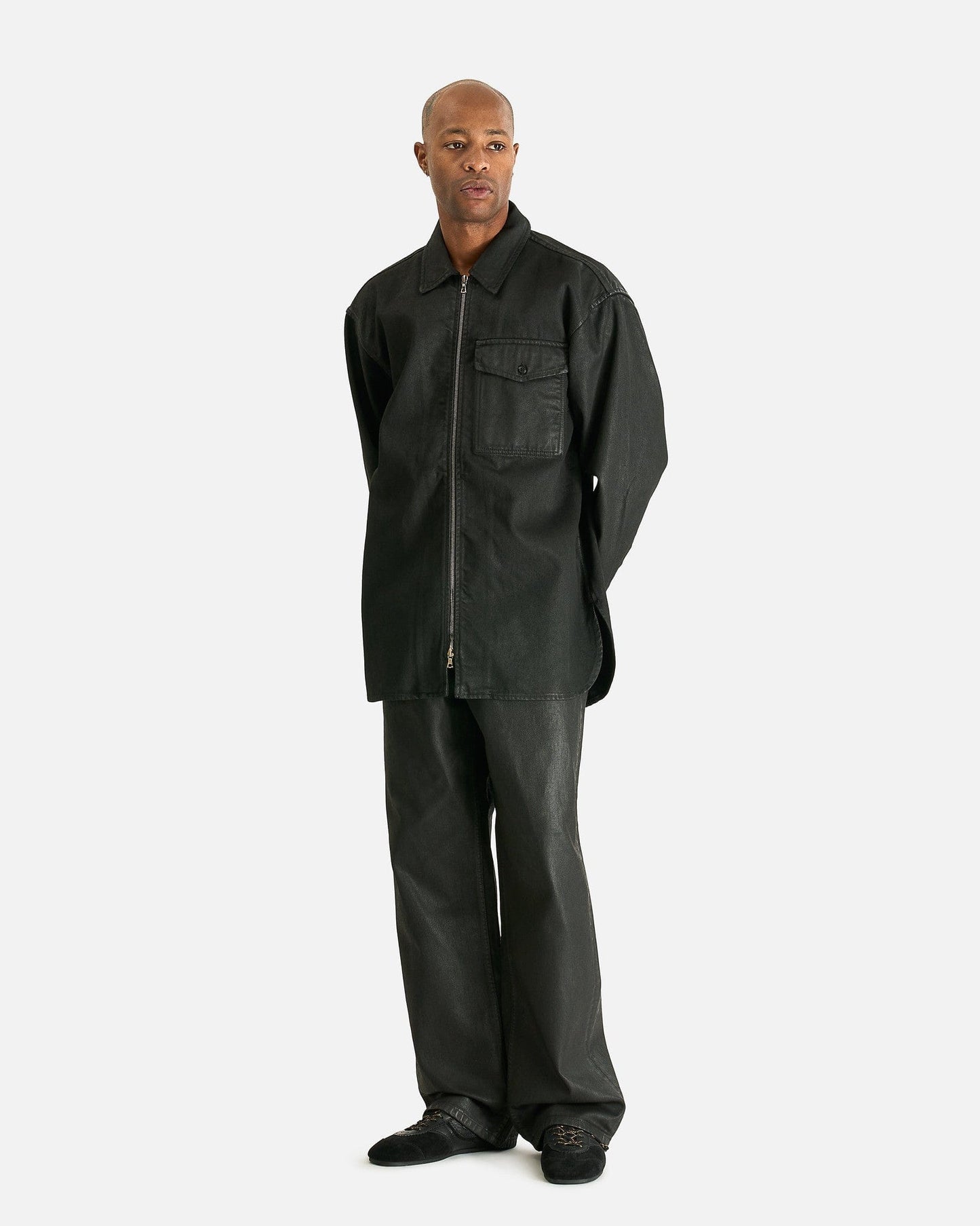 Dries Van Noten Men's Shirts Croomson Denim Shirt in Black