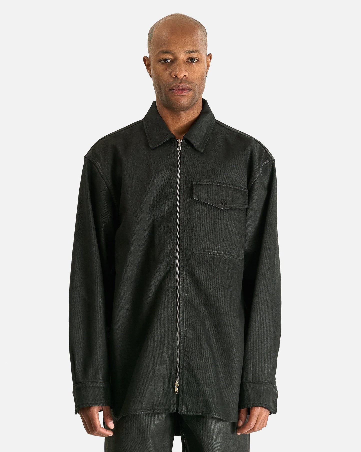 Dries Van Noten Men's Shirts Croomson Denim Shirt in Black