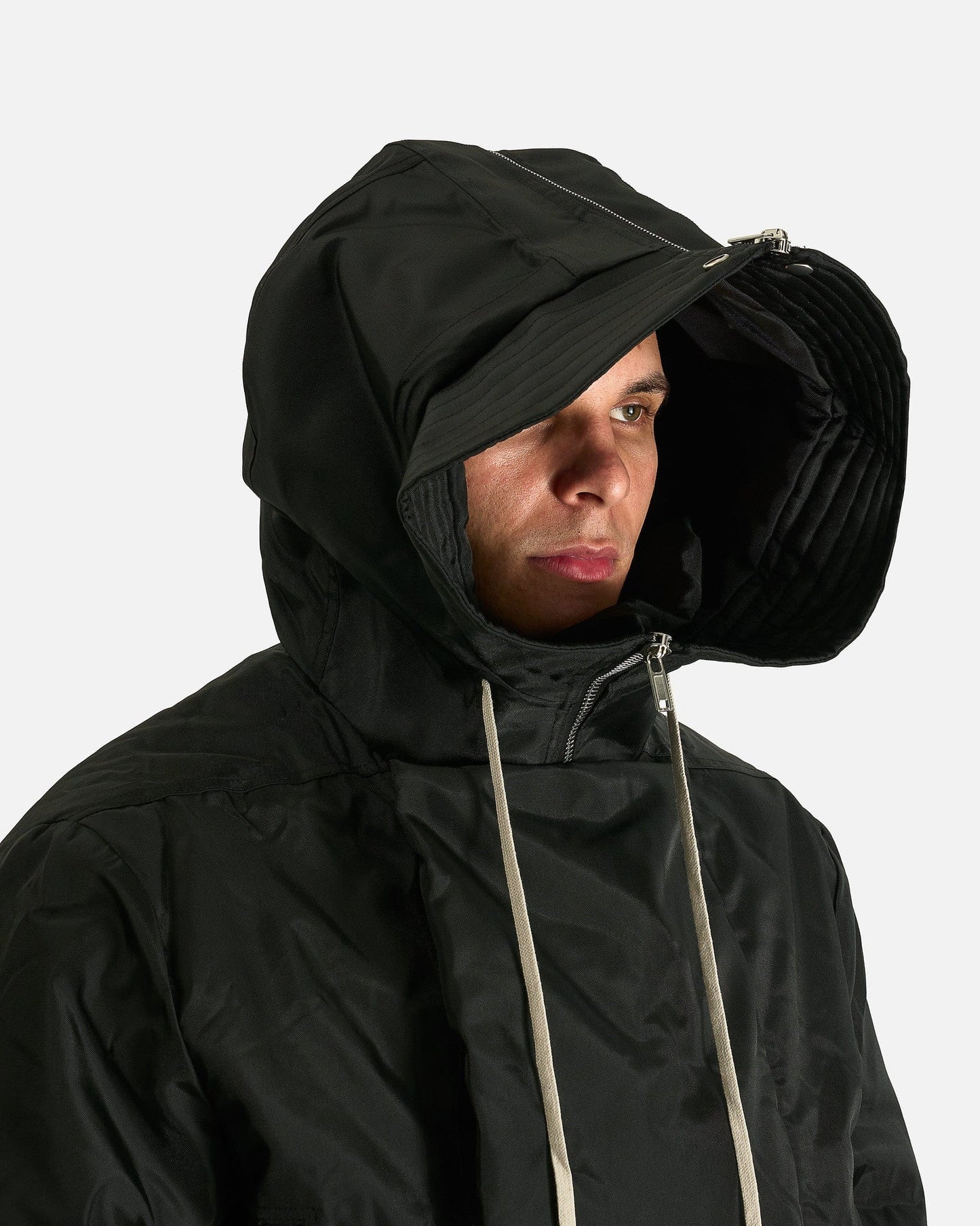 Rick Owens DRKSHDW Men's Coat Cropped Alice Parka in Black