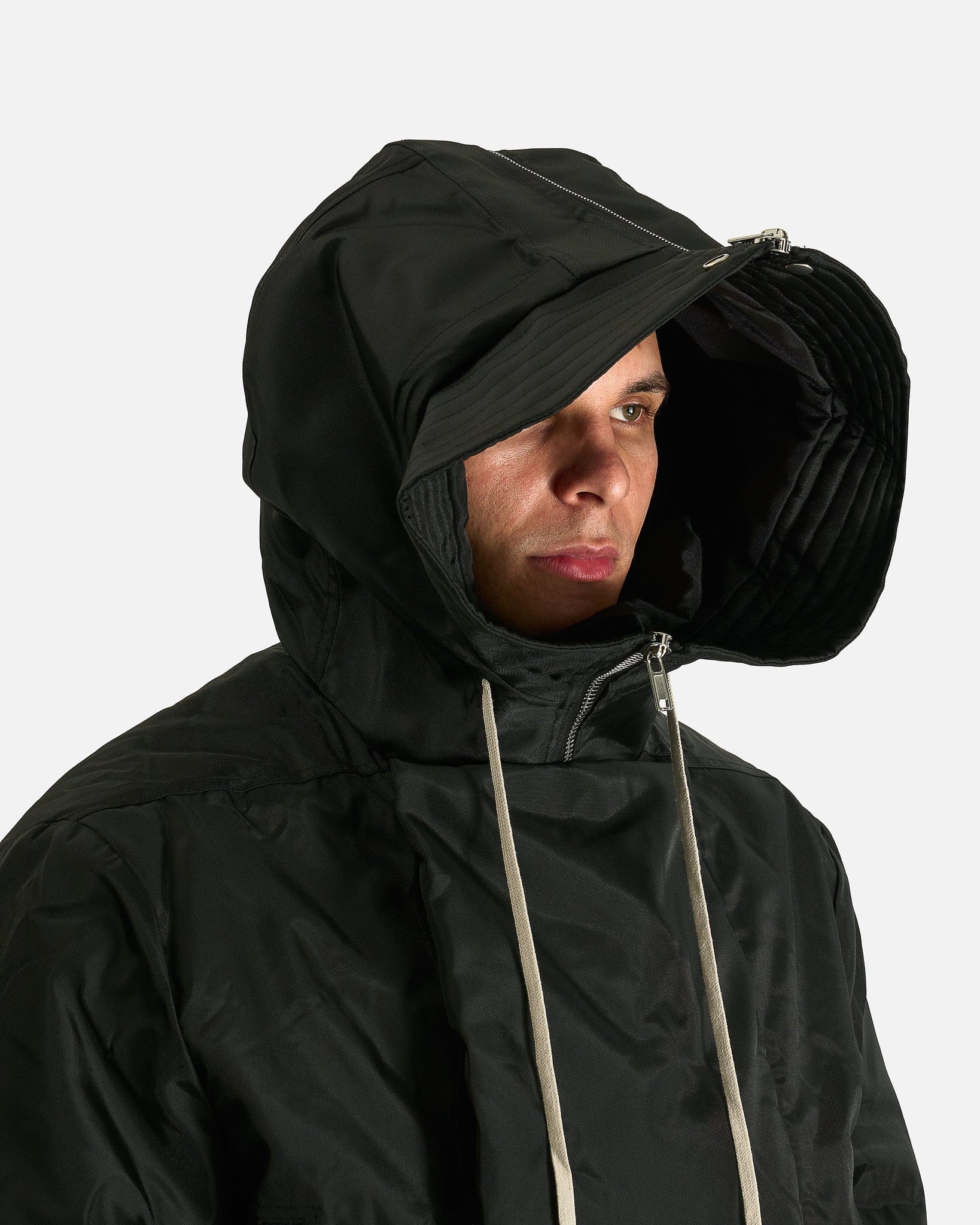 Rick Owens DRKSHDW Men's Coat Cropped Alice Parka in Black