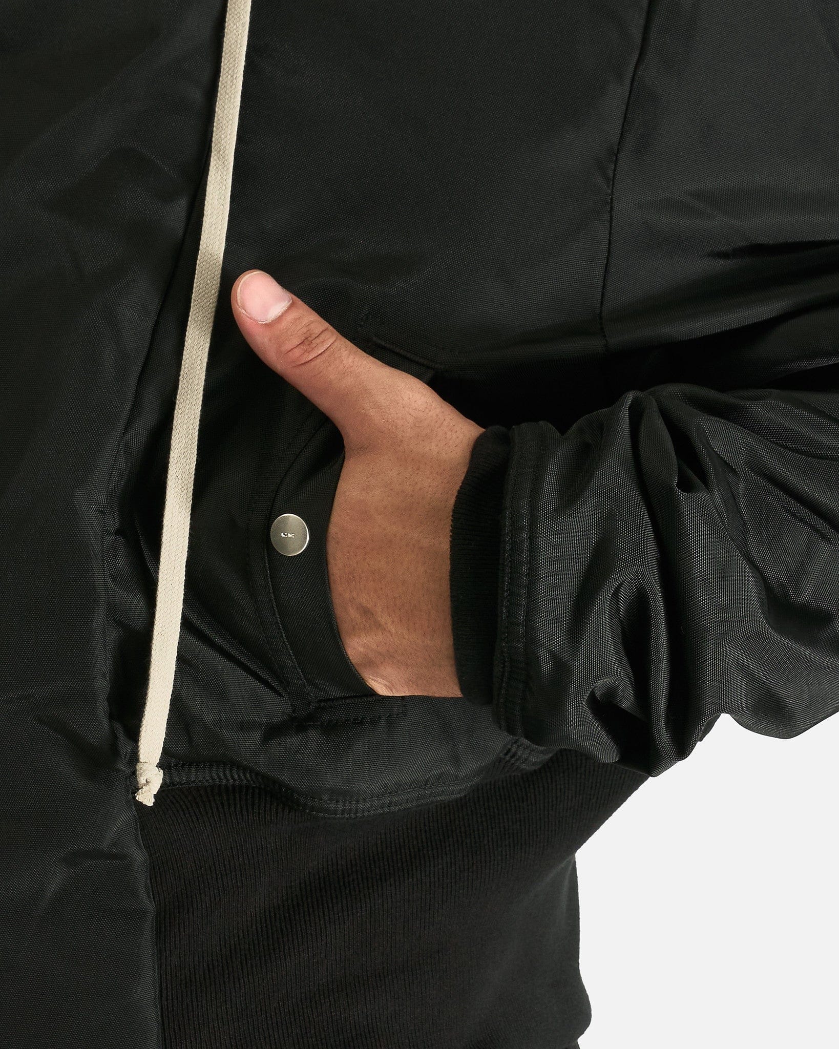 Rick Owens DRKSHDW Men's Coat Cropped Alice Parka in Black