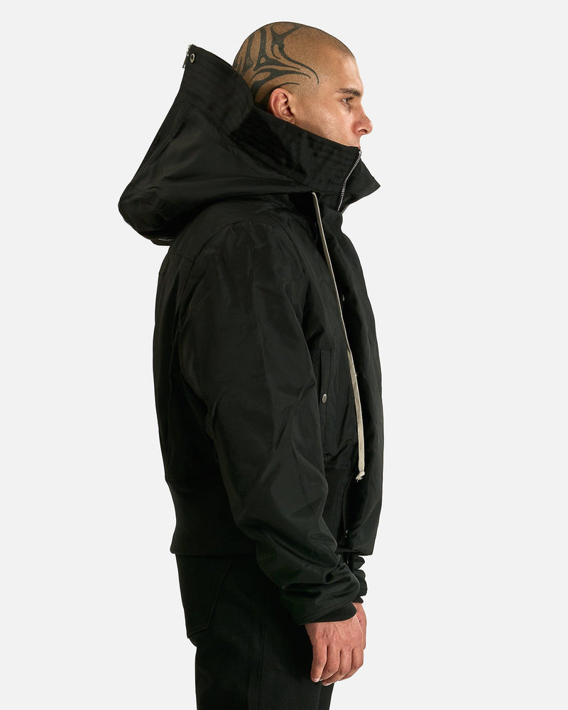 Rick Owens DRKSHDW Men's Coat Cropped Alice Parka in Black