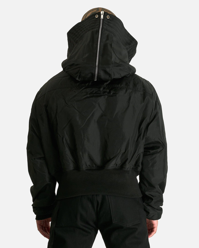 Rick Owens DRKSHDW Men's Coat Cropped Alice Parka in Black