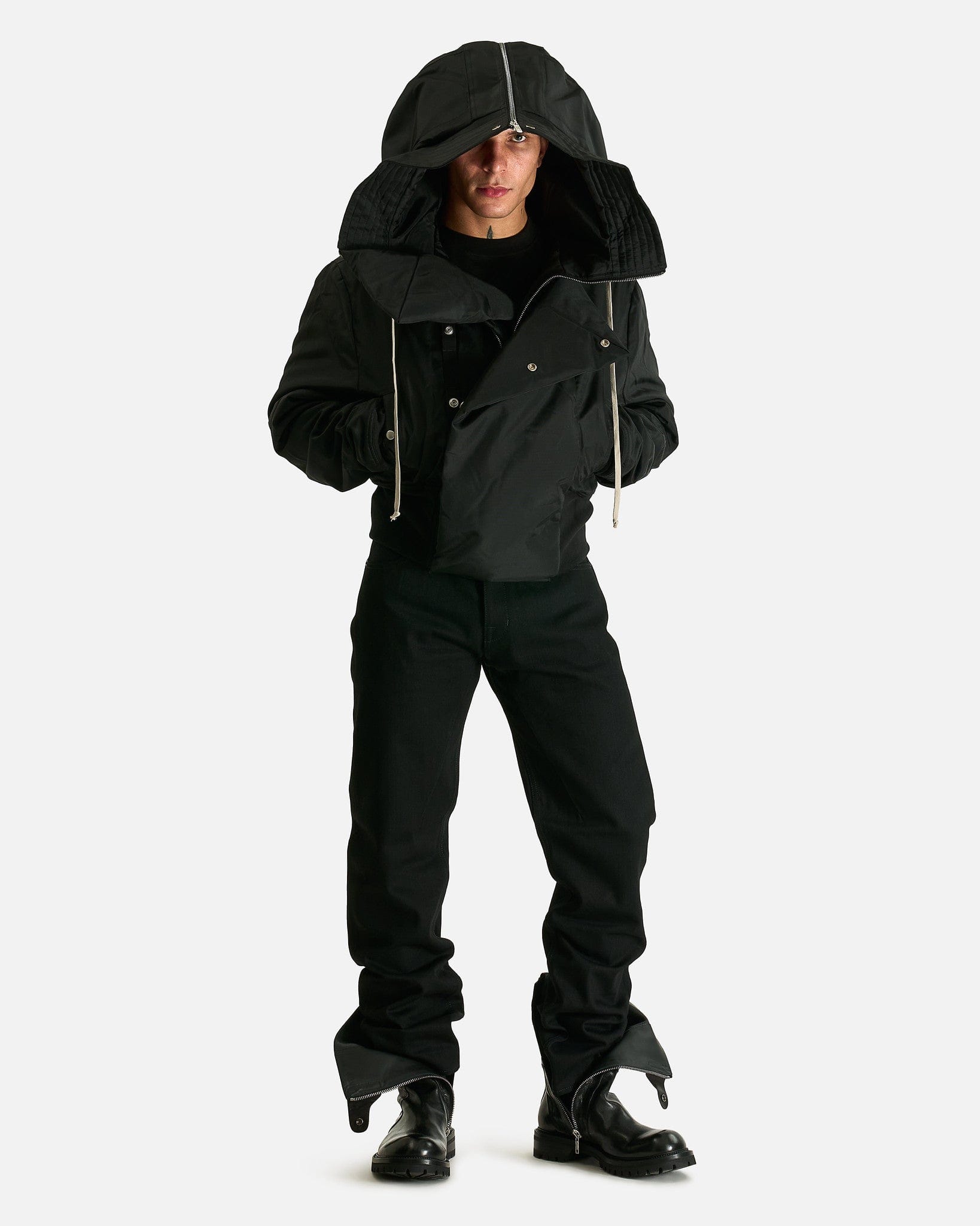 ジャケット・アウター RICK OWENS FW25 CROPPED ALICE PARKA Cropped Alice Parka in Black – SVRN