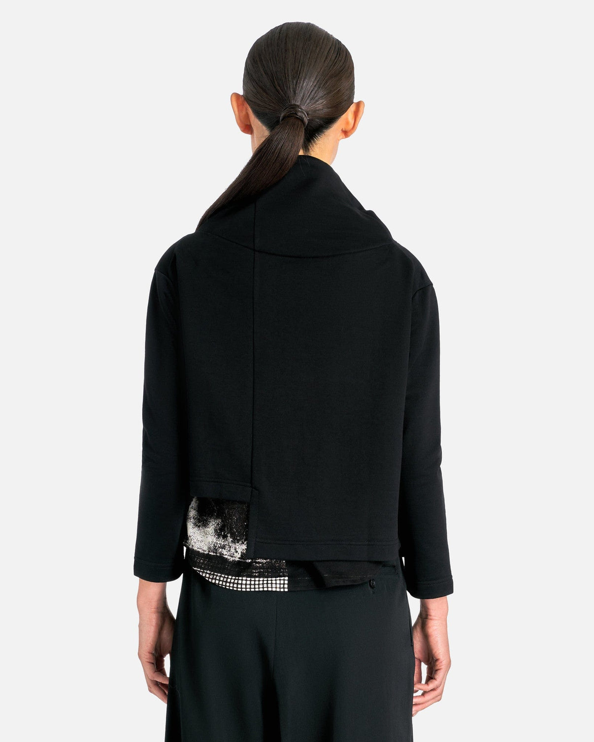 Asymmetric Cropped Hooded Jacket
