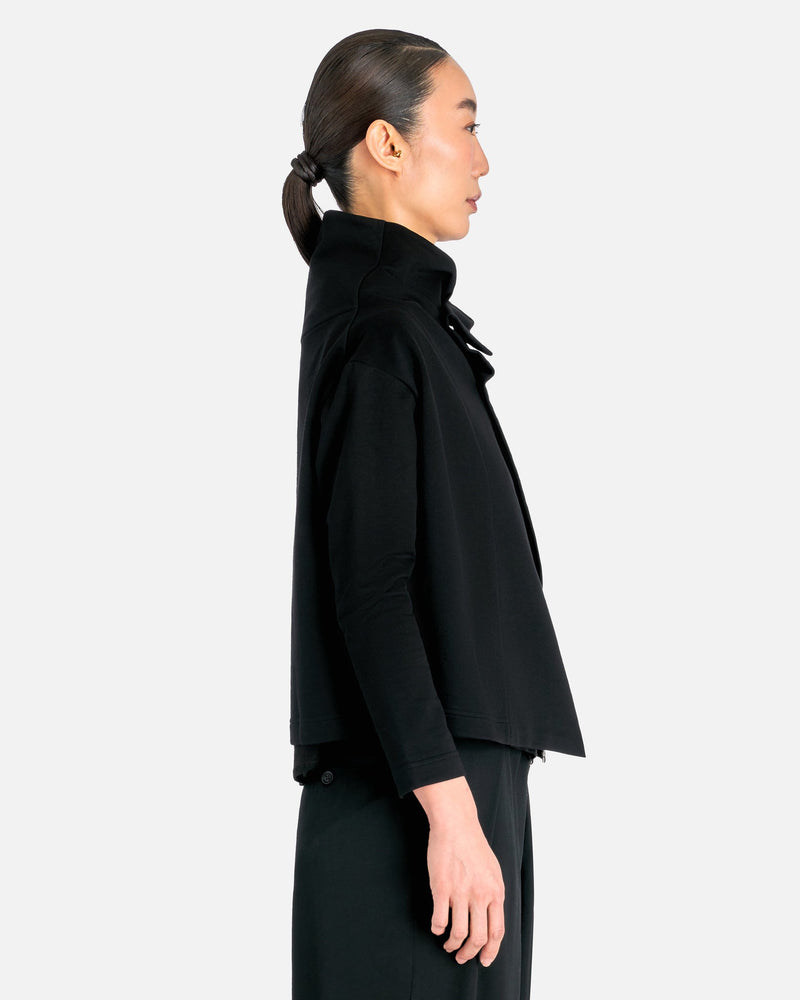 Y's by Yohji Yamamoto Women Tops 02 Cropped Asymmetry Jacket in Black