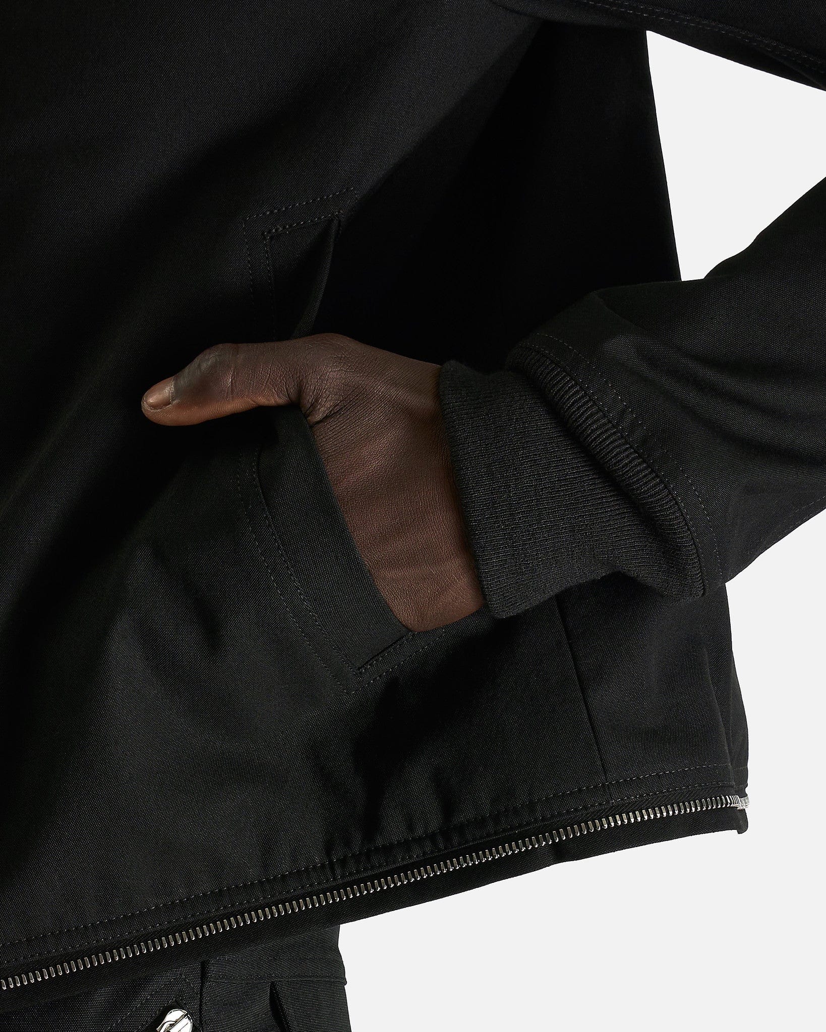 Rick Owens Men's Jackets Cropped Headon Parka in Black