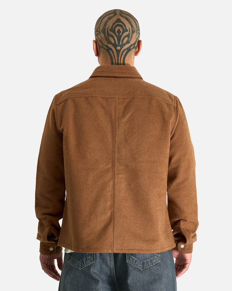 Rick Owens DRKSHDW Men's Shirts Cropped Outershirt in Rust