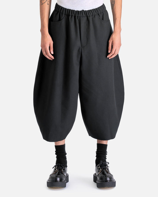 BLACK Comme des Garçons Men's Pants Cropped Wide-Leg Pants in Black
