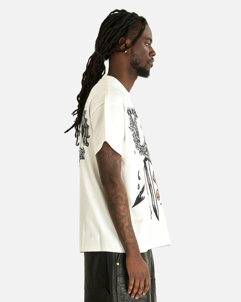 Who Decides War Men's T-shirts Crossed Heart Short Sleeve Shirt in Cloud