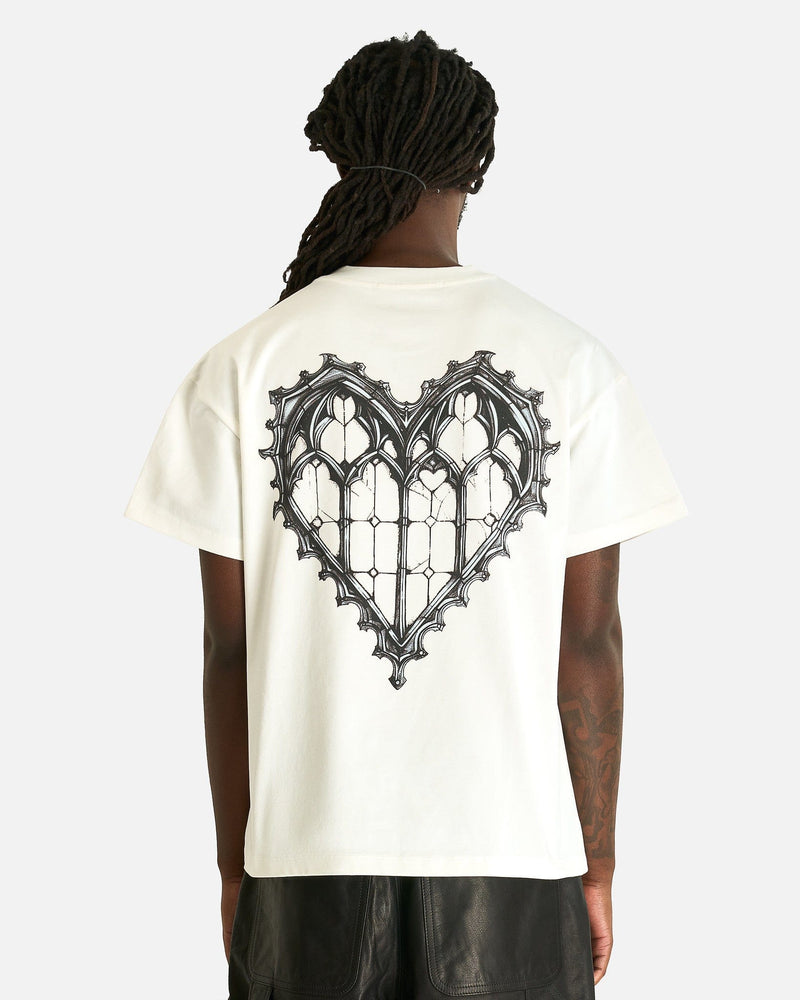 Who Decides War Men's T-shirts Crossed Heart Short Sleeve Shirt in Cloud