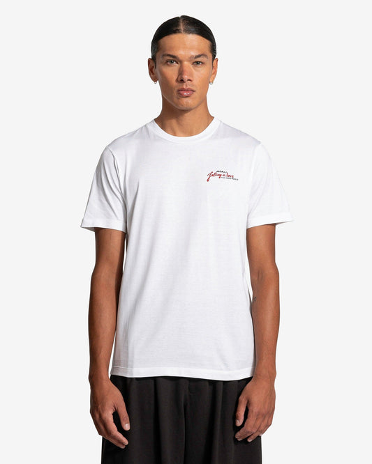 Marni Men's T-Shirt Crossword Heart T-Shirt in Lily White