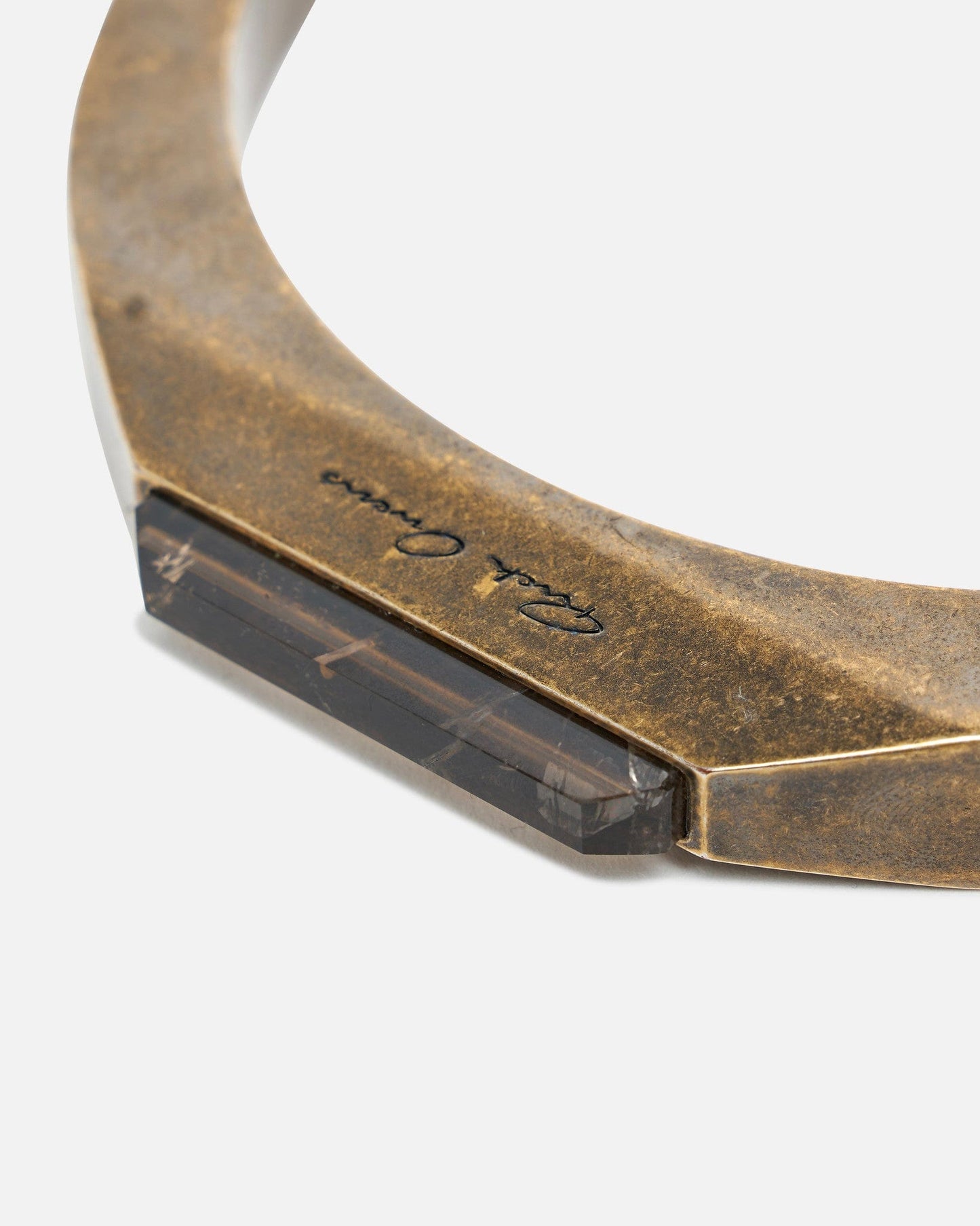 Rick Owens Jewelry O/S Crystal Beveled Choker in Dark Bronze