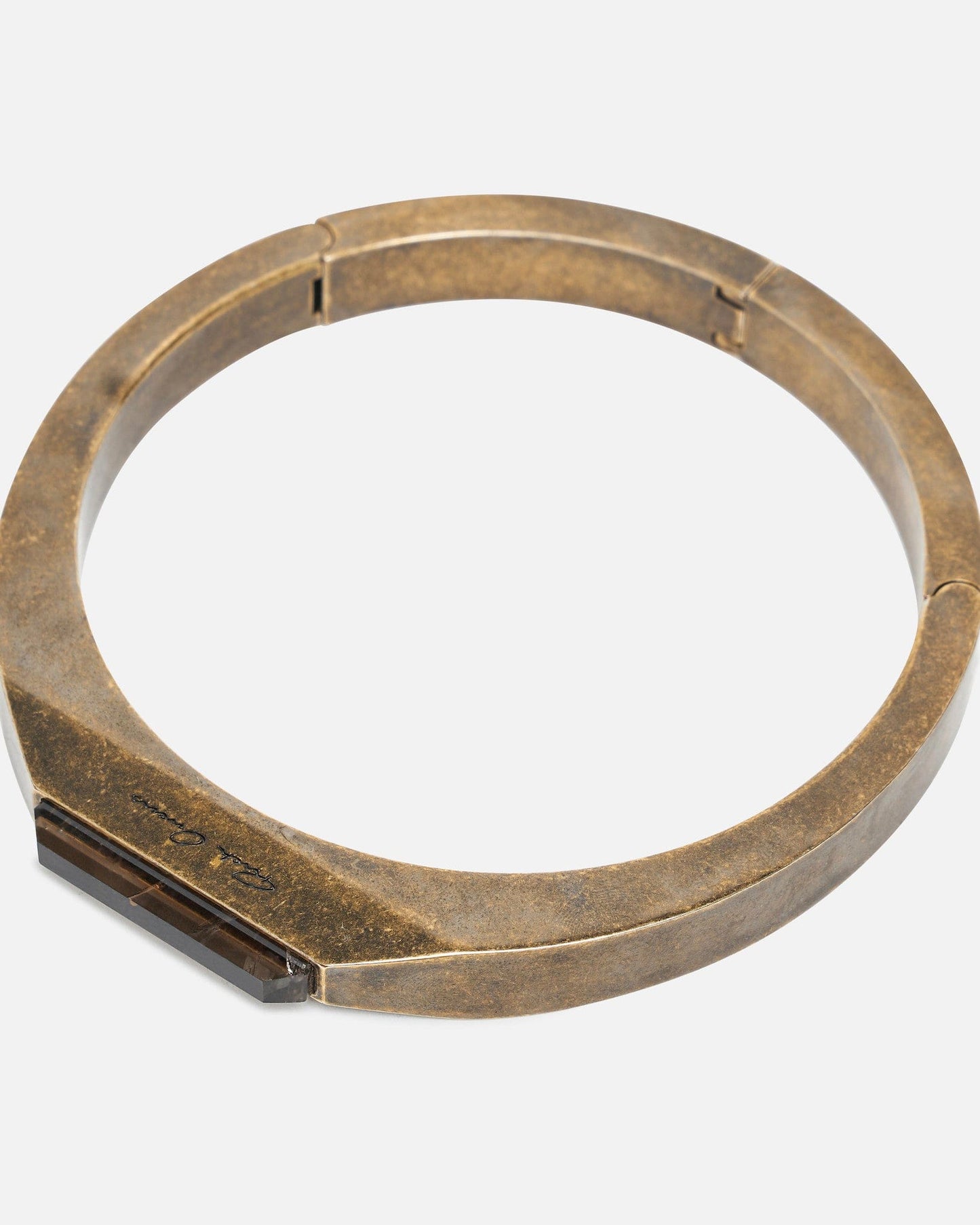 Rick Owens Jewelry O/S Crystal Beveled Choker in Dark Bronze
