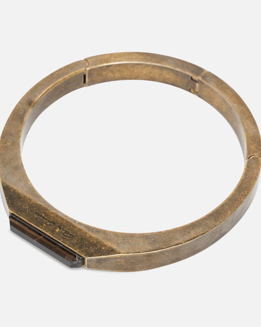 Rick Owens Jewelry O/S Crystal Beveled Choker in Dark Bronze
