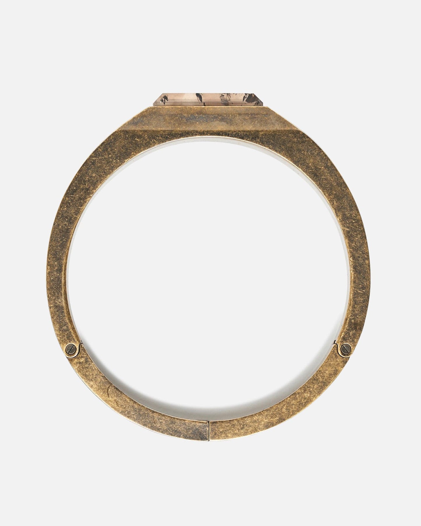 Rick Owens Jewelry O/S Crystal Beveled Choker in Dark Bronze