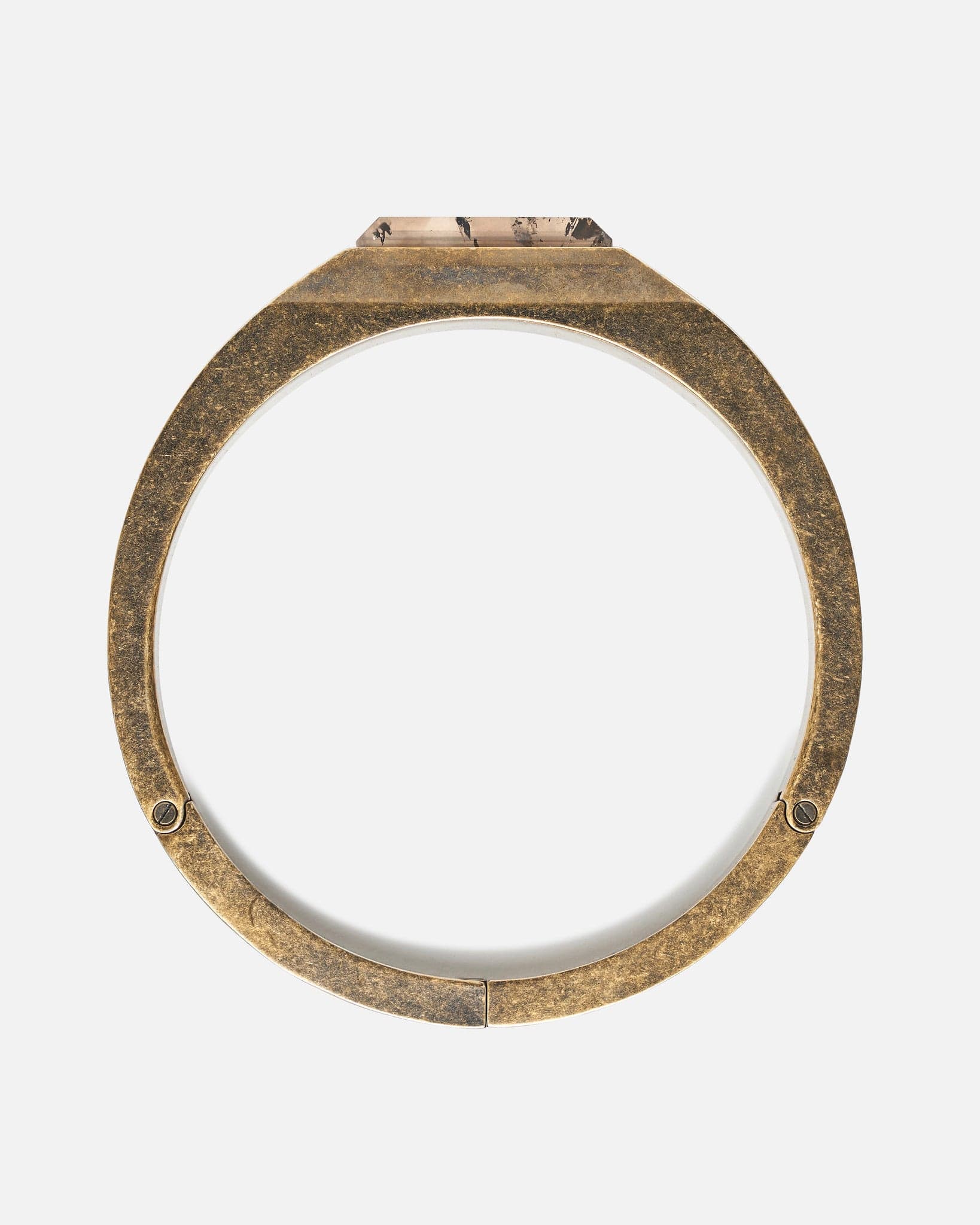 Rick Owens Jewelry O/S Crystal Beveled Choker in Dark Bronze