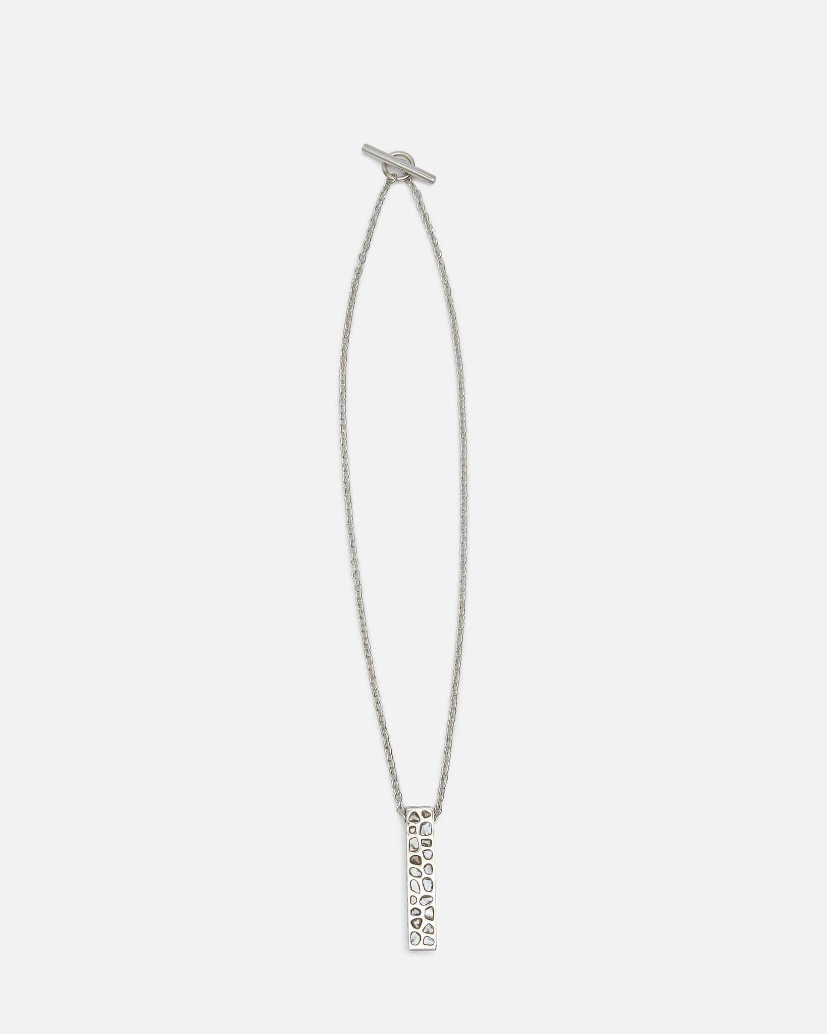 Parts of Four Jewelry OS Cuboid Necklace in Half / Short Var. / 50cm / Full Mega Pavé / PA, DIA