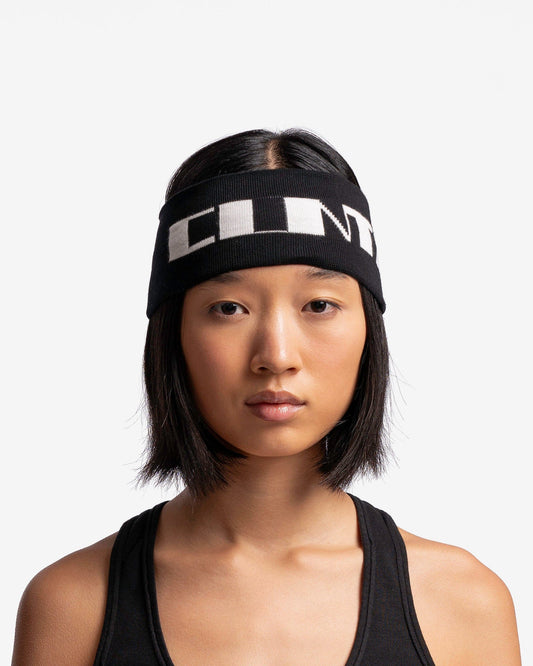Rick Owens DRKSHDW Men's Hats O/S Cunty Headband in Black/Milk